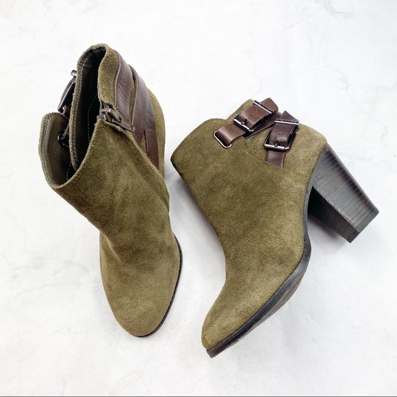 [Gianni Bini] Olive Green Booties - Picture 1 of 6